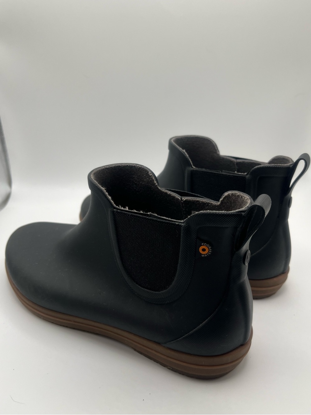 Bogs Women’s Sweetpea II Chelsea Waterproof Rain Boots Black Ankle Booties 8 - Picture 8 of 12